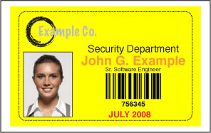 Example ID card