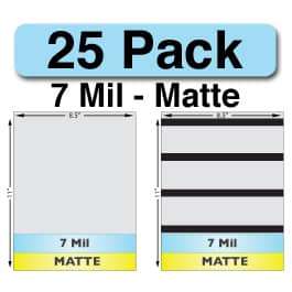 7 Mil Gloss Full Sheet Laminate - 10 Pack