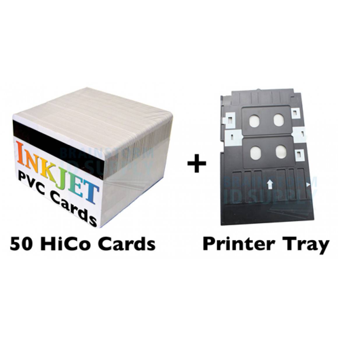 50 HiCo Mag Stripe Card Inkjet PVC ID Kit