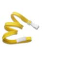 Yellow 3/8\\\" Flat Braid Breakaway Lanyard w/ Wide Plastic Hook 