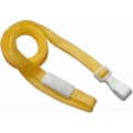 Yellow 3/8\\\" Flat Braid Breakaway Lanyard w/ Wide Plastic Hook 