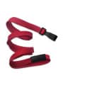Red 3/8" Flat Braid Breakaway Lanyard w/ Wide Plastic Hook 