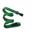 Green 3/8" Flat Braid Breakaway Lanyard w/ Wide Plastic Hook 