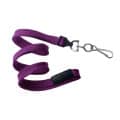 Purple 3/8\" Flat Braid Breakaway Lanyard w/ Swivel J-Hook