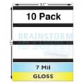 7 Mil Gloss Full Sheet Laminates with 1/2\" HiCo Magnetic Stripes - 10 Pack