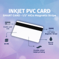 Inkjet PVC card with 1/2-inch HiCo magnetic stripe, credit card size, glossy finish, double-sided printing