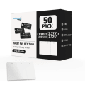 Box of 50 inkjet printable PVC key tag cards with hole slots