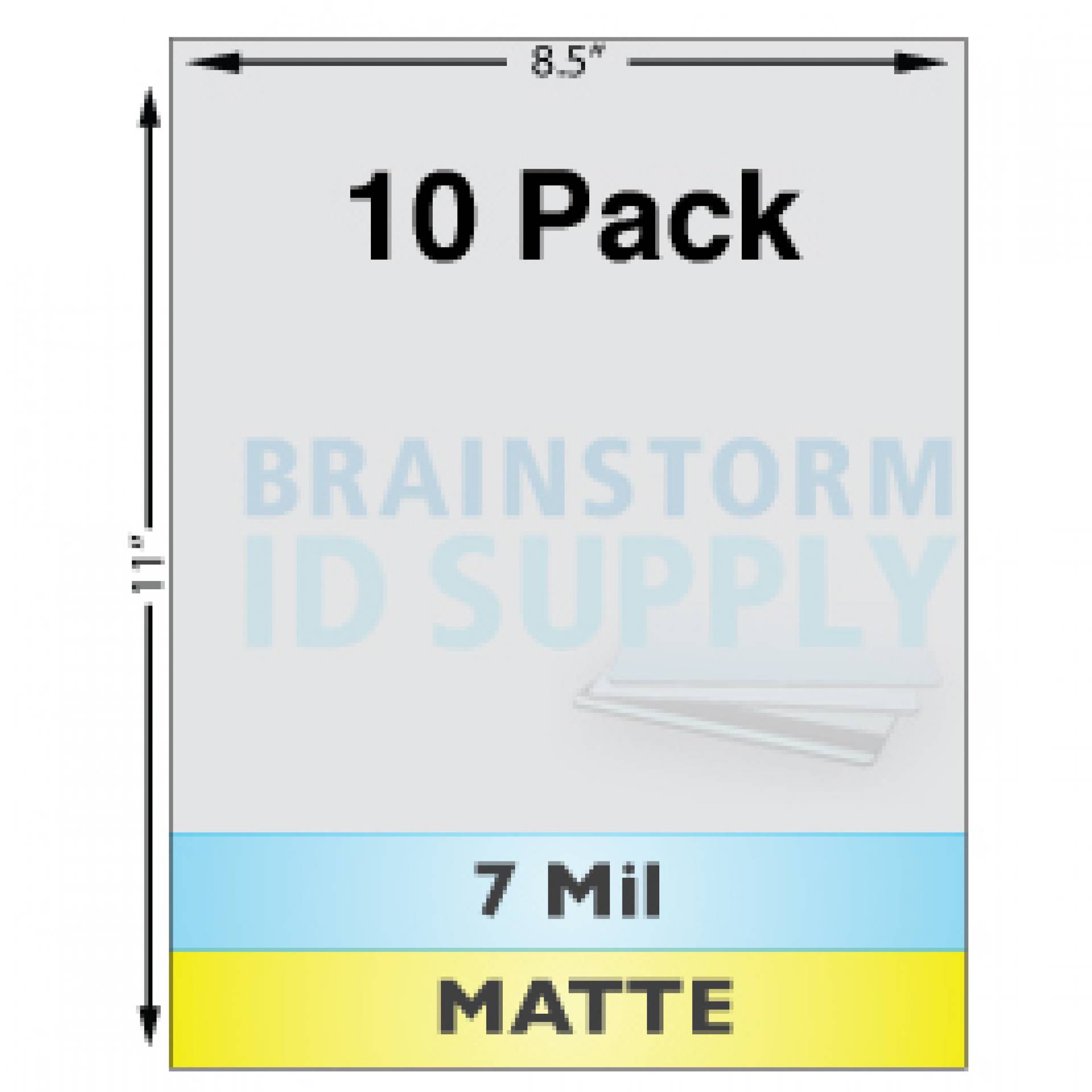 7 Mil Matte Full Sheet Laminates - 10 Pack