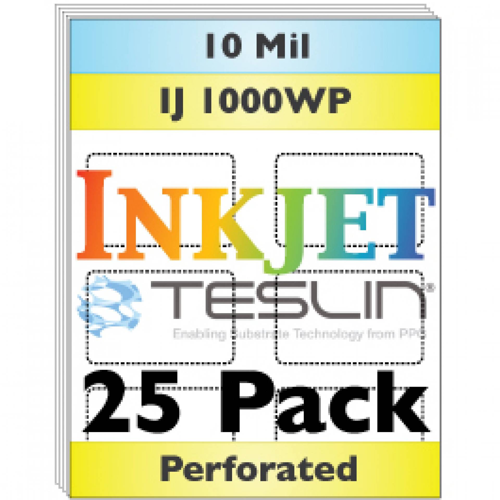 Perforated Inkjet Teslin IJ 1000WP Paper 25 Pack