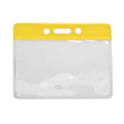 Horizontal Badge Holder with Yellow Color Bar