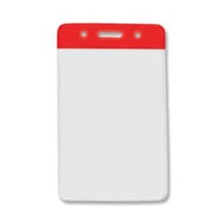 Vertical Badge Holder with Red Color Bar