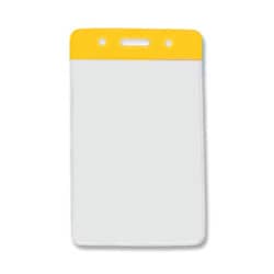 Vertical Badge Holder with Yellow Color Bar