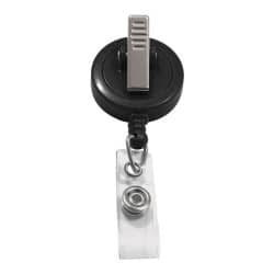 Badge Reel with Strap & Swivel Spring Clip - Black