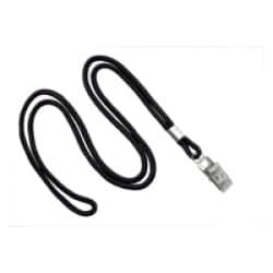 1/8" Round Lanyard with Bulldog Clip