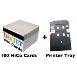 100 HiCo Mag Stripe Card Inkjet PVC ID Kit