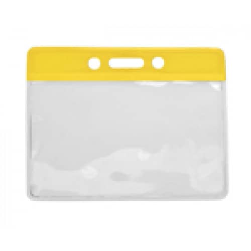 Horizontal Badge Holder with Yellow Color Bar