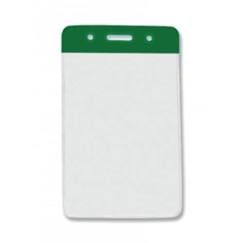 Vertical Badge Holder with Green Color Bar