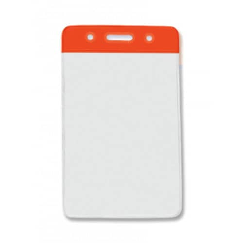 Vertical Badge Holder with Orange Color Bar