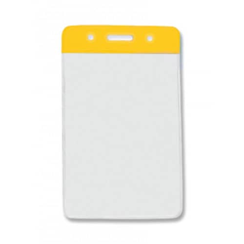 Vertical Badge Holder with Yellow Color Bar