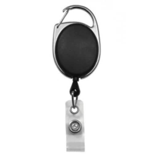 Carabiner Badge Reel with Clear Vinyl Strap