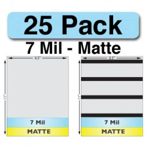 7 Mil Matte Full Sheet Sets - 25 Pack