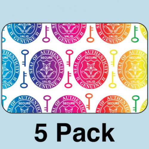 Authentic w/Seals and Keys Hologram Overlays (with UV Eagle) - 5 Pack