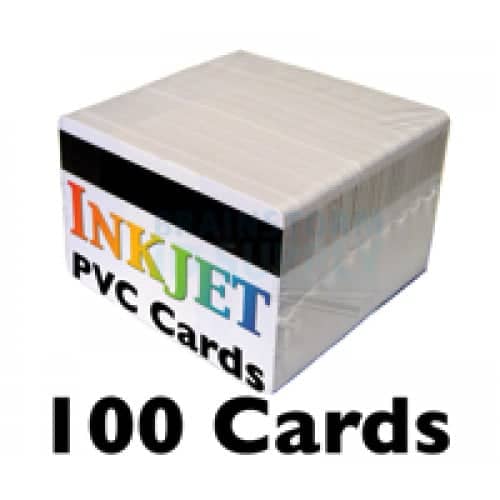 100 Inkjet PVC Cards with HiCo Mag Stripe