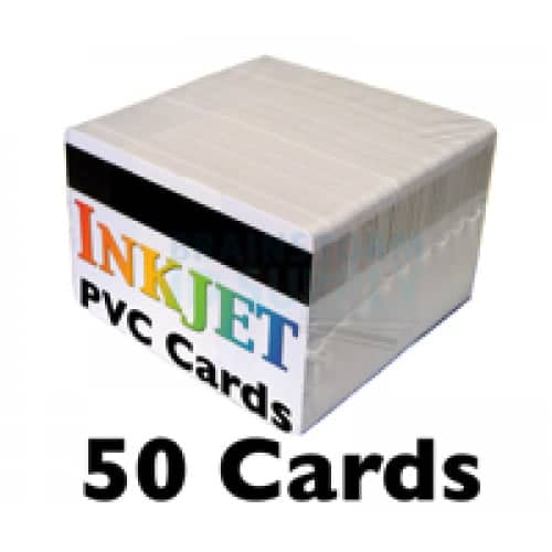 50 Inkjet PVC Cards with HiCo Mag Stripe