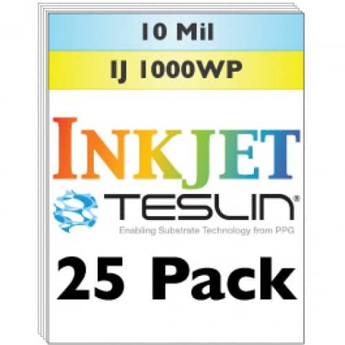 Inkjet Teslin Synthetic Paper - 25 Pack