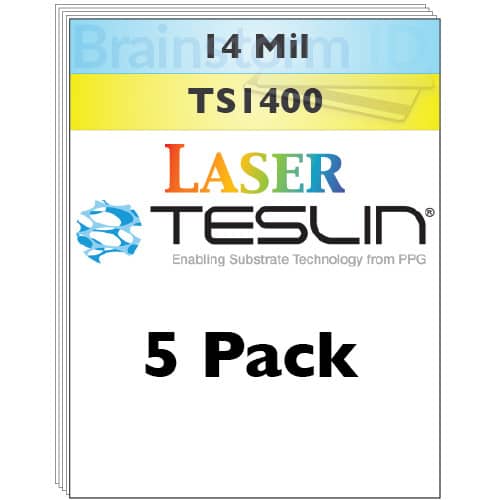 14 mil Laser Teslin Synthetic Paper - 5 Pack