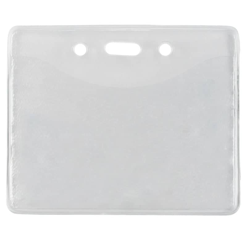 Horizontal Badge Holder w/ Slot & Chain Holes
