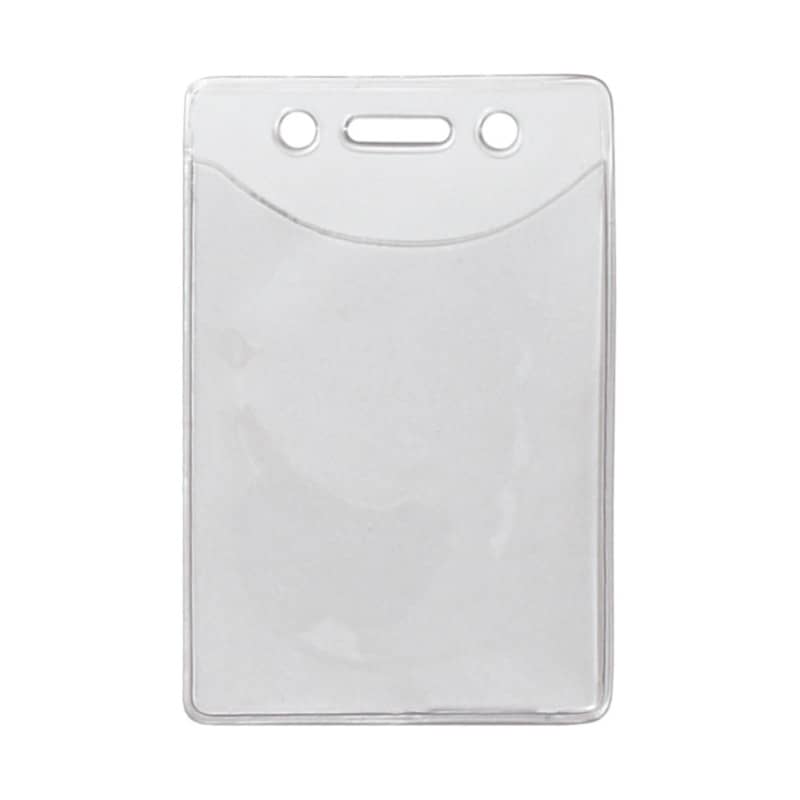Vertical Non-Stick Badge Holder w/ Slot & Chain Holes
