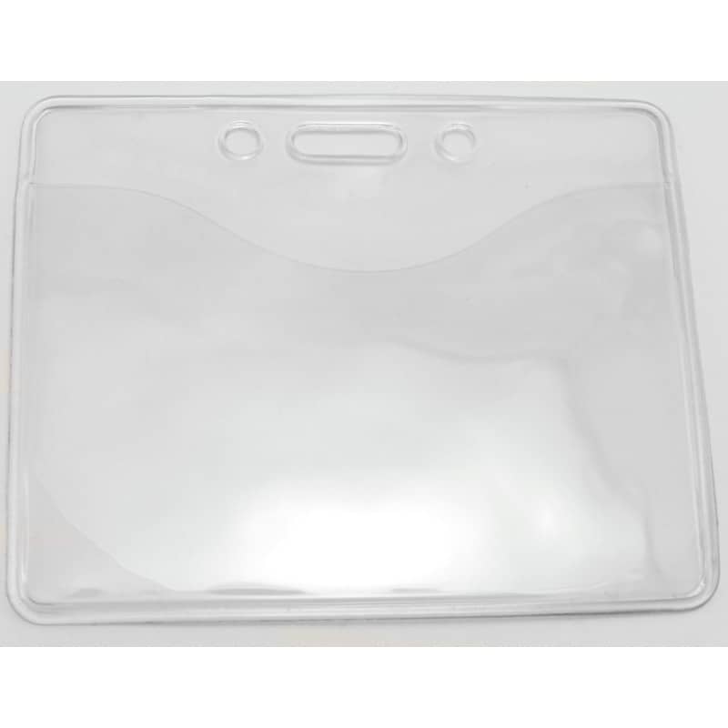 Horizontal Non-Stick Badge Holder w/ Slot & Chain Holes
