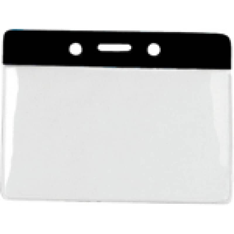 Horizontal Badge Holder with Black Color Bar