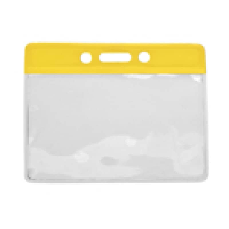 Horizontal Badge Holder with Yellow Color Bar