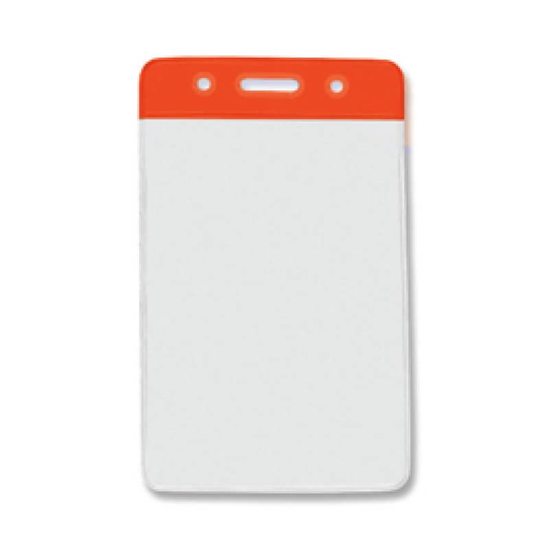 Vertical Badge Holder with Orange Color Bar