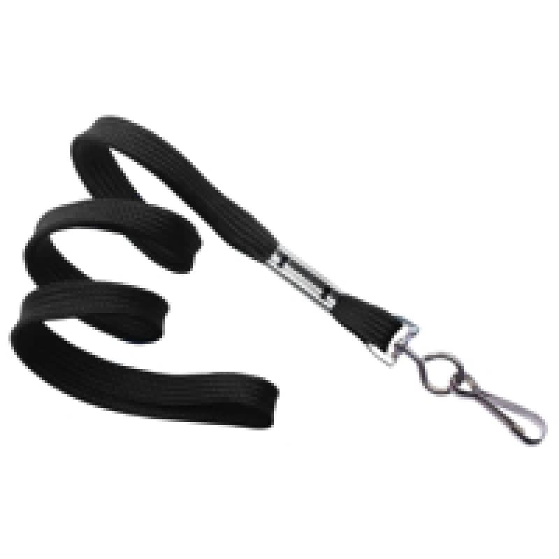 3/8" Flat Braid Lanyard with Swivel J-Hook