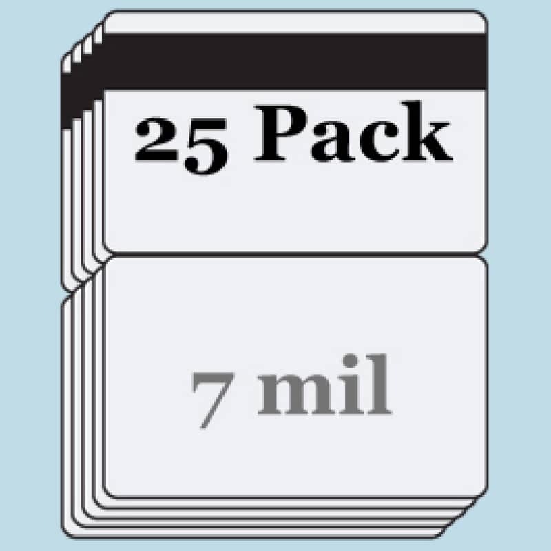 7 mil Matte Butterfly Pouches w/ 1/2" HiCo Mag Stripe - 25 Pack