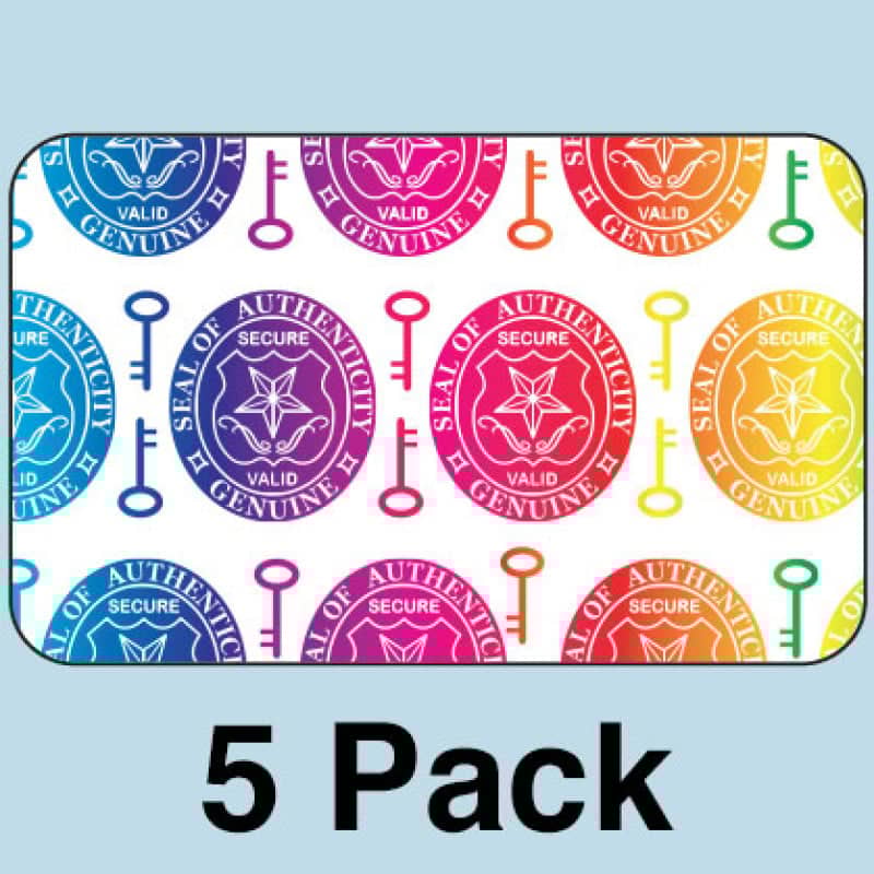 Authentic w/Seals and Keys Hologram Overlays (with UV Eagle) - 5 Pack