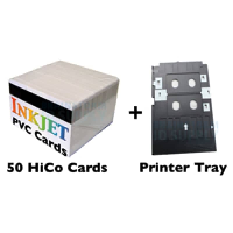50 HiCo Mag Stripe Card Inkjet PVC ID Kit