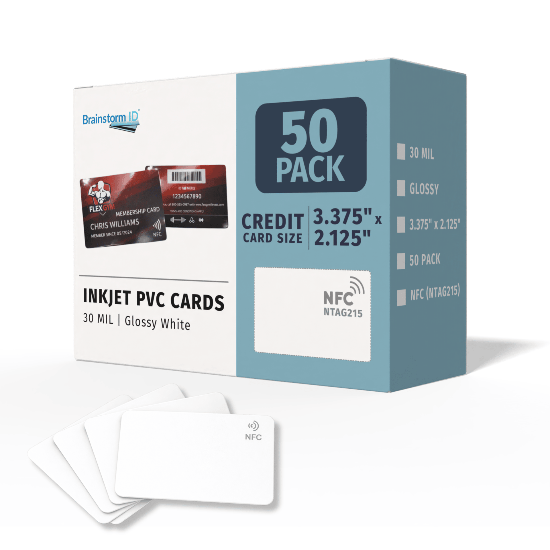 オリジナルプレイヤーカード neth 50 Inkjet PVC Cards with NTAG215 NFC Chip for Inkjet Printers