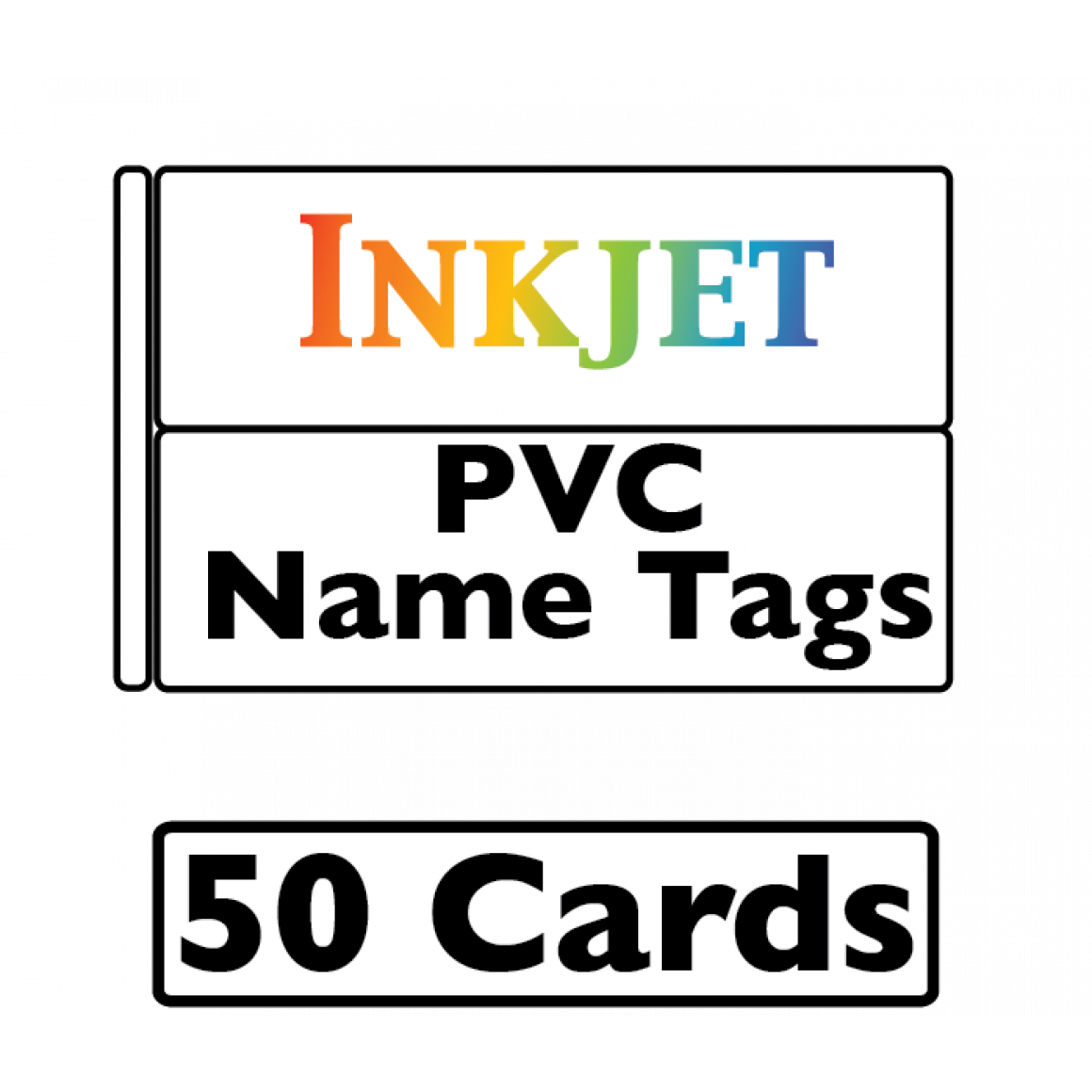 50 Inkjet Pvc Cards For Name Tags 2 Per Card Inkjet
