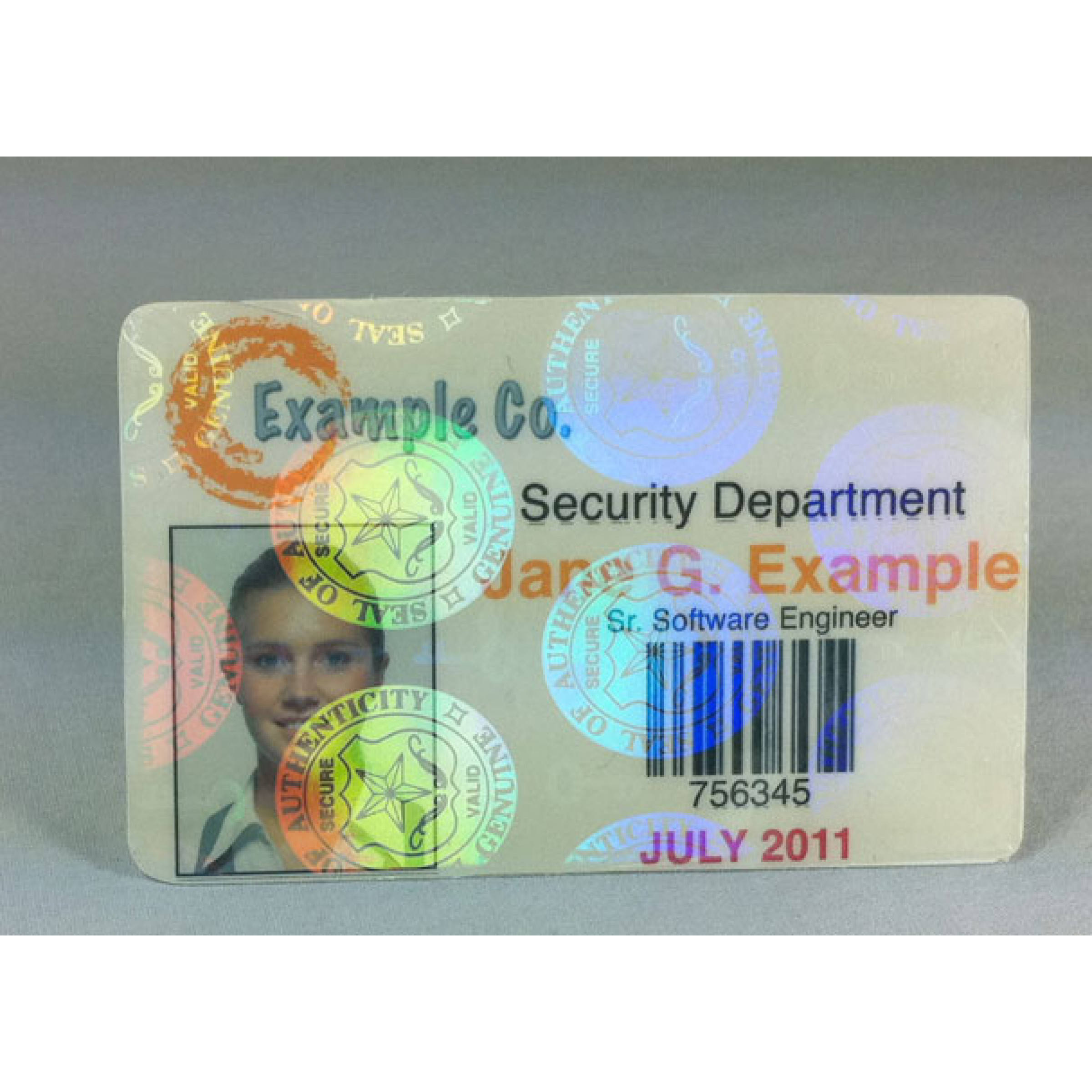 259 Eagles ID Card Hologram Overlay with Adhesive Back QTY 