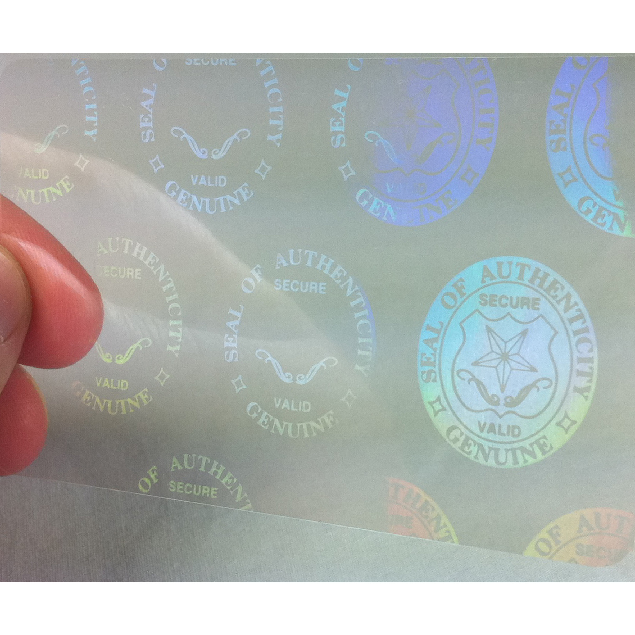 Lot of 10 Hologram Overlays Certified  Overlay Inkjet Teslin ID Cards 