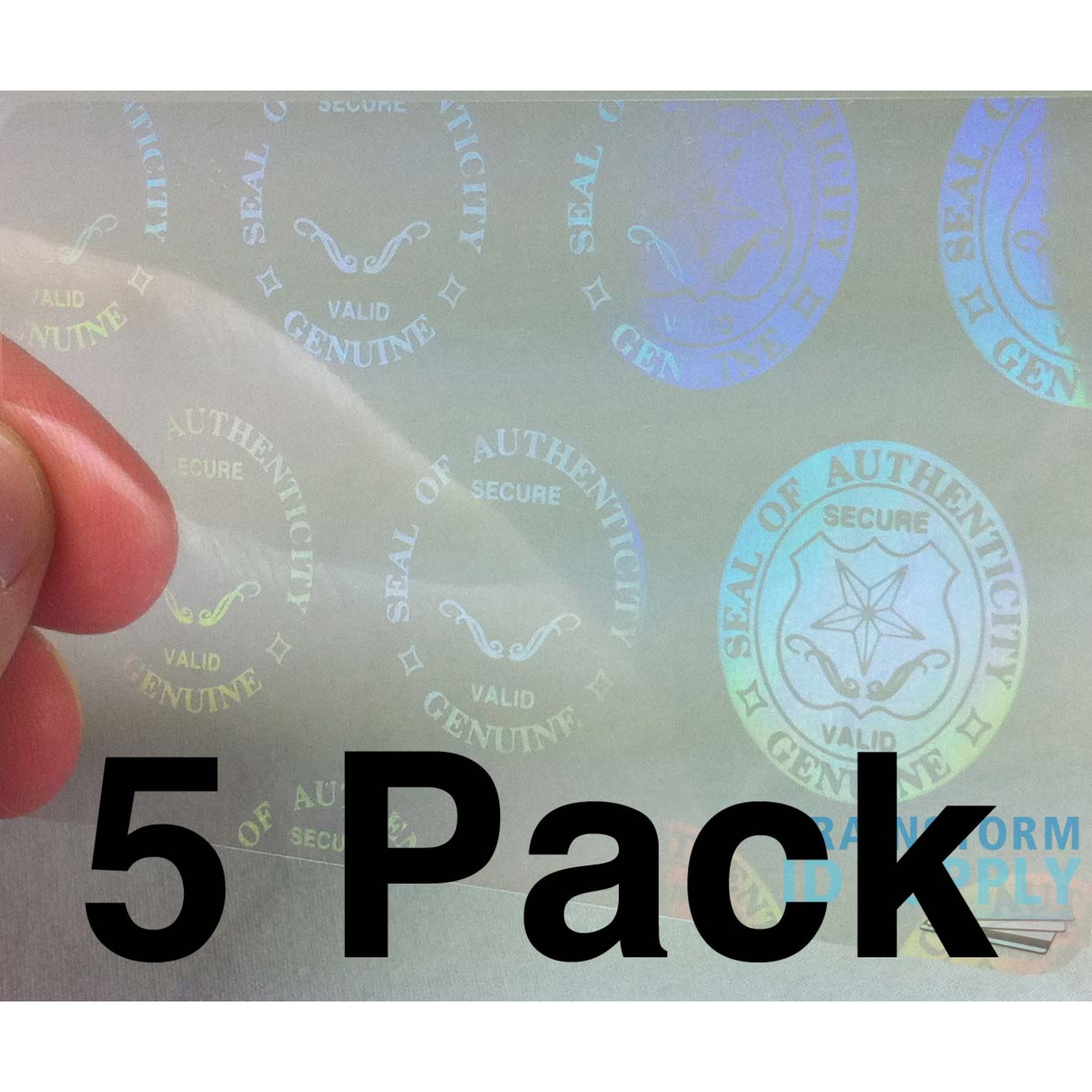 Hologram Overlays Eagle Seal Inkjet Teslin ID Cards Lot of 50 