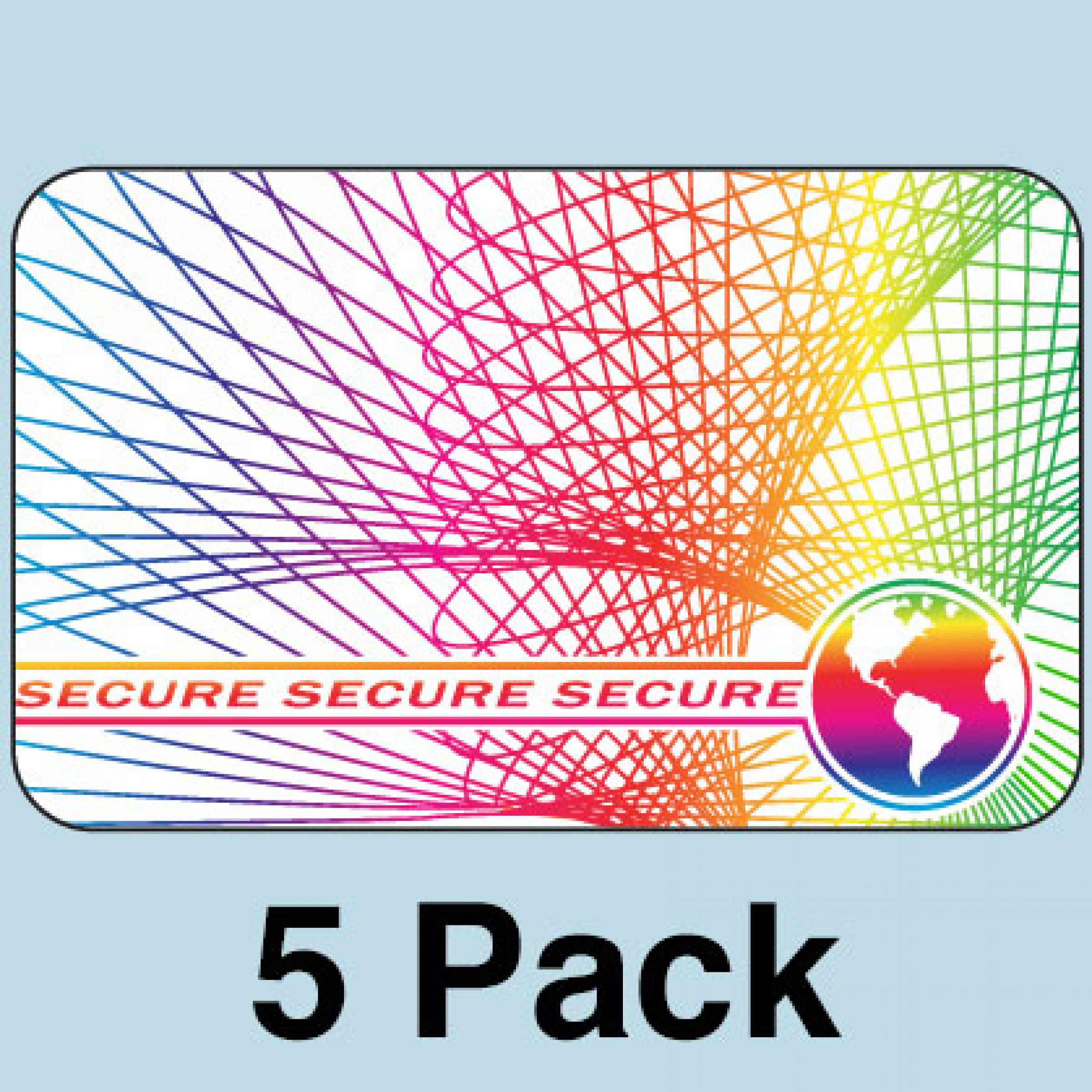 Lot of 50 Hologram Secure Overlays Overlay Inkjet Teslin ID Cards 