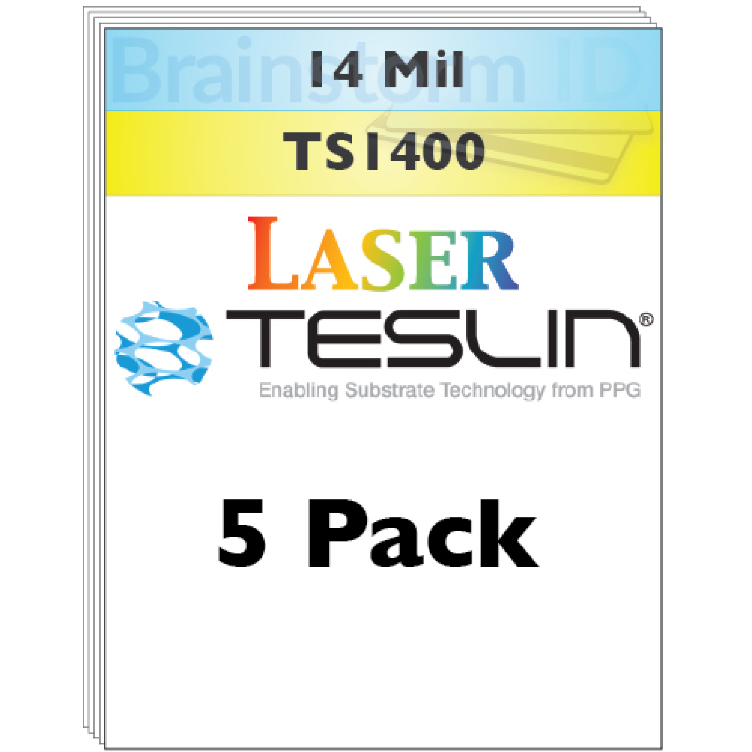 Testlin 14 mil Laser Teslin Synthetic Paper - 5 Pack