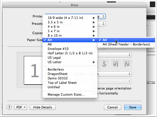 size settings in photoshop for mac