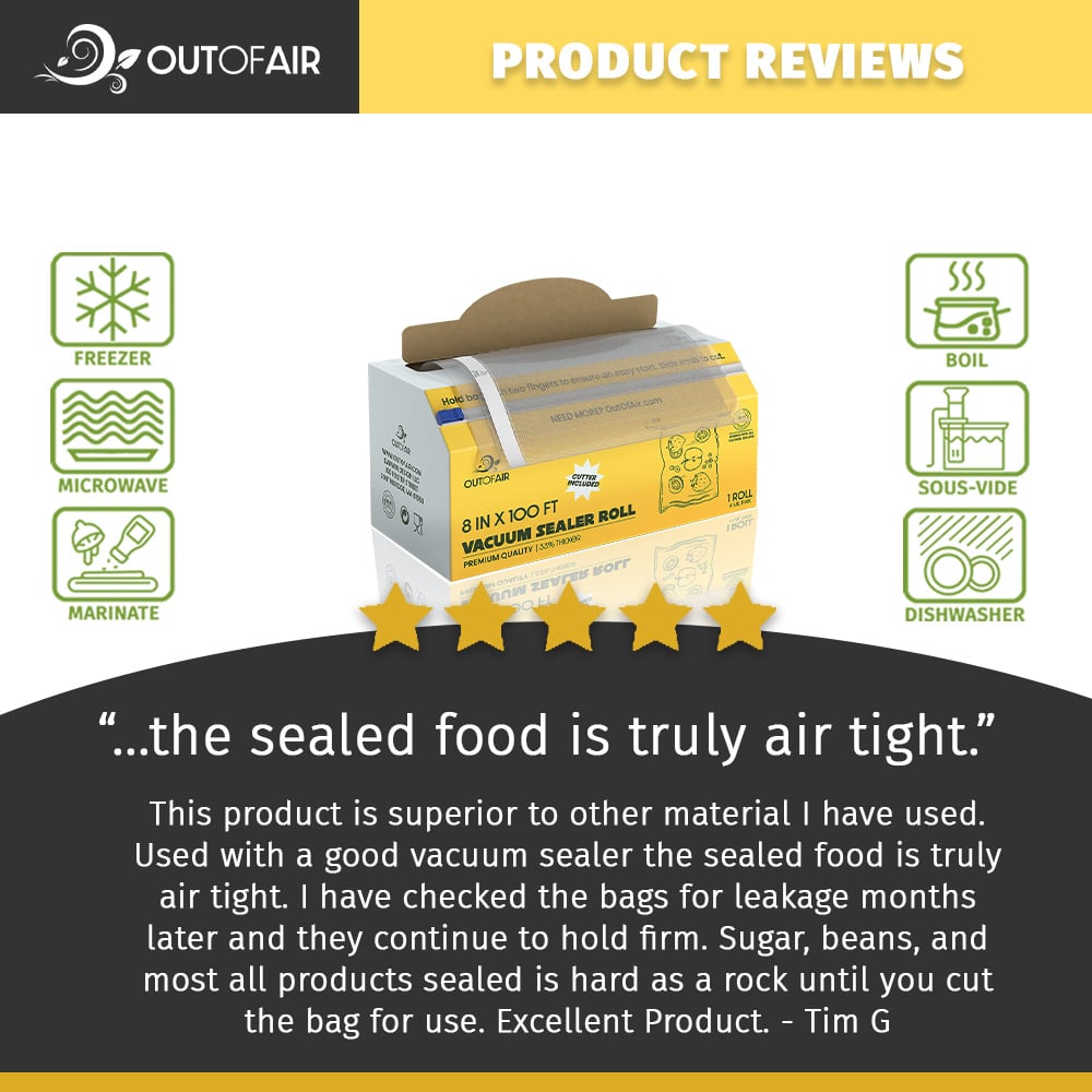 Vacuum Sealer Bags by Outofair Review 